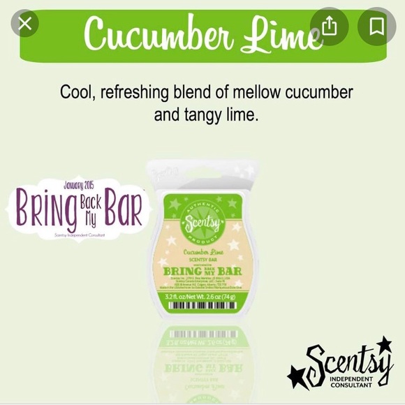 RARE-(1) COCONUT COTTON &(1) CUCUMBER LIME Scentsy - Picture 3 of 8